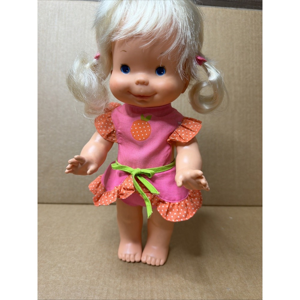 VTG 1970s/Ideal Whoopsie Doll/Original Strawberry Outfit/Squeal Works/Pigtails
